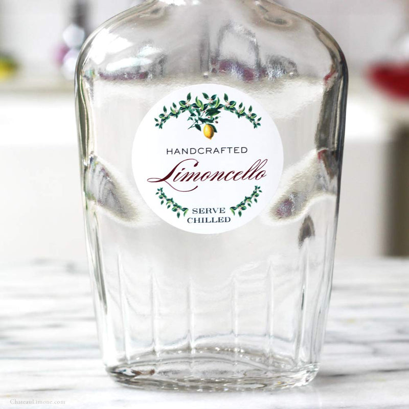 LIMONCELLO LABELS, Garland Style, 2" ROUND CIRCLE - 12 / PKG 2" DIAMETER CIRCLES