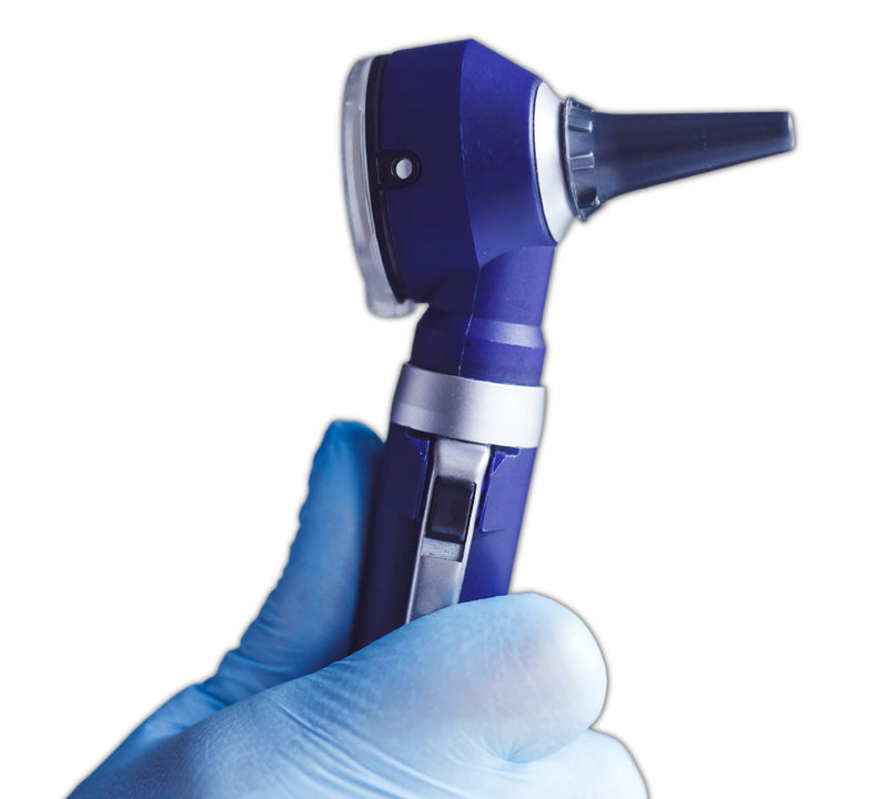 [Australia - AusPower] - Brilliance Otoscope - Professional Ear Scope with LED Light and Speculum for Ear Examination and Diagnosis - Ideal for Professional and Home Use - Blue 