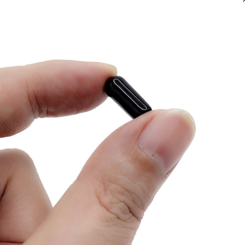 [Australia - AusPower] - 50pcs Screw Thread Protectors 3/16 inch ID Rubber Round End Cap Cover Flexible Tube Caps Tubing Tip, 15 mm Long (Black?Inner Dia 5mm) 50Pcs 5mm 