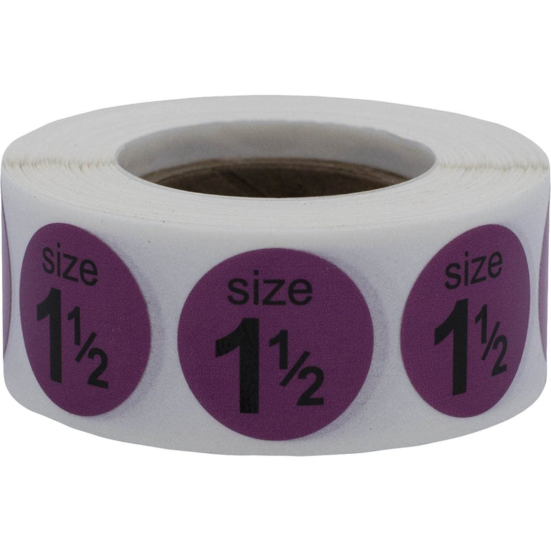 Shoe Size 1 1/2 Dusty Rose Stickers for Retail Clothing – 0.75 Inch Round, 500 Adhesive Labels Per Roll for Shoes, Footwear Display, Inventory, Retail Storage – Made in the USA