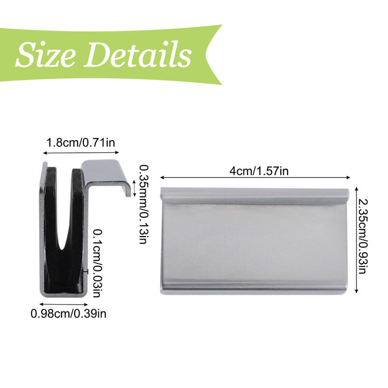 [Australia - AusPower] - Glass Finger Edge Pull, 4Pcs Cabinet Finger Pull Handle Glass Door Clips Cabinet Latch Clamp Concealed Handle for Display Glasscase Door (Pearl Chrome) 4 Pieces Pearl Chrome 