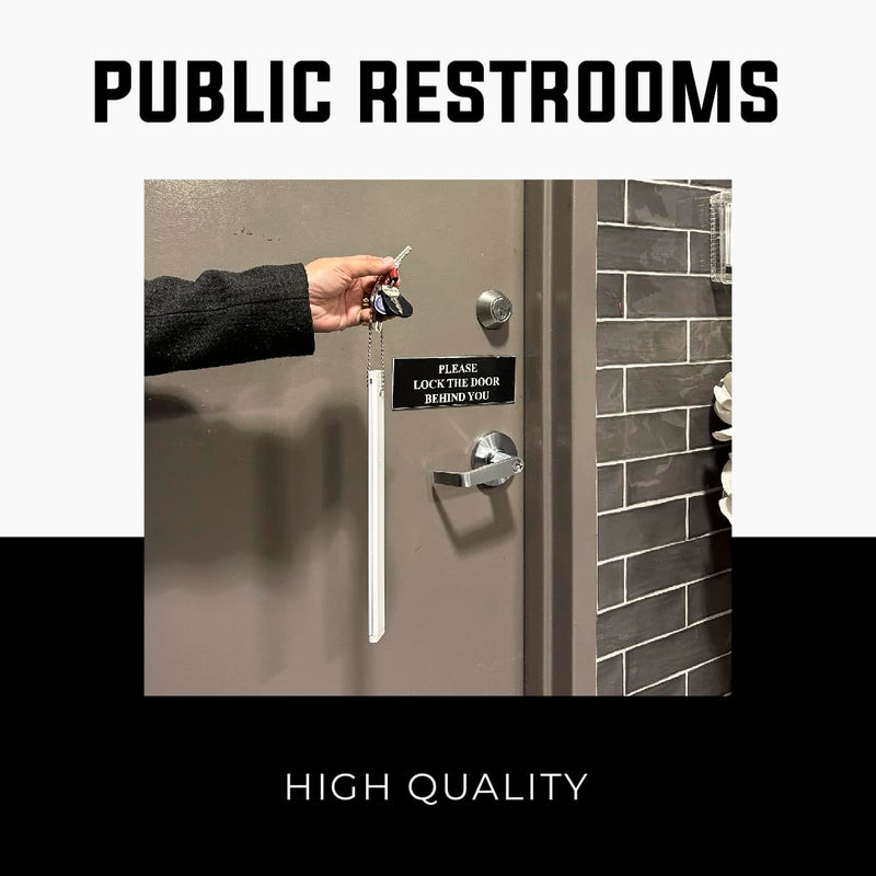 Commercial Grade Large Heavy-Duty Long Keychain for Homes and Public Restrooms Flight Black 5