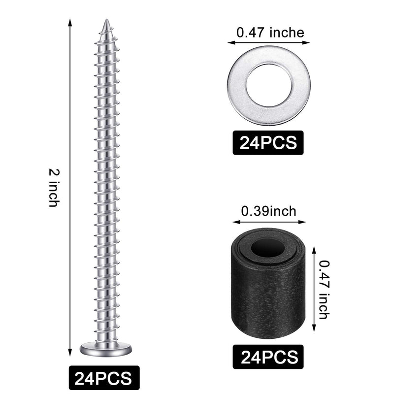 [Australia - AusPower] - Pegboard Spacers Mounting Kit, Magnetic Pegboard Includes Screws, Spacers and Washers for 1/8-Inch and 1/4-Inch Pegboard 72 