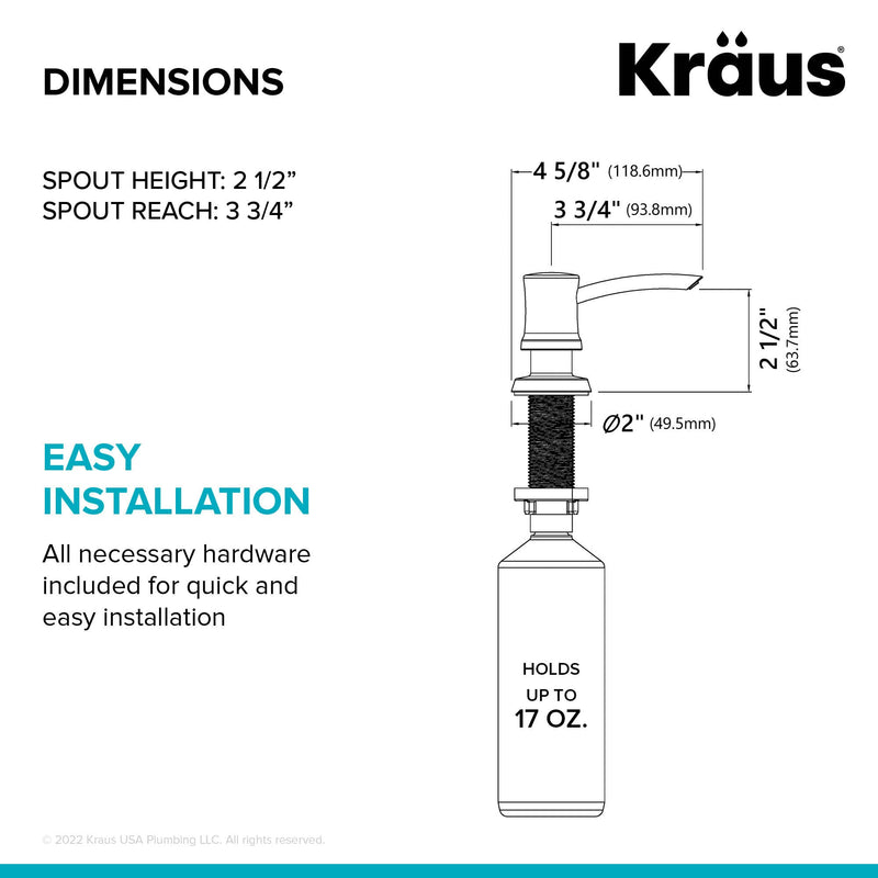 KRAUS Kitchen Soap and Lotion Dispenser in Oil Rubbed Bronze, KSD-54ORB Traditional Style