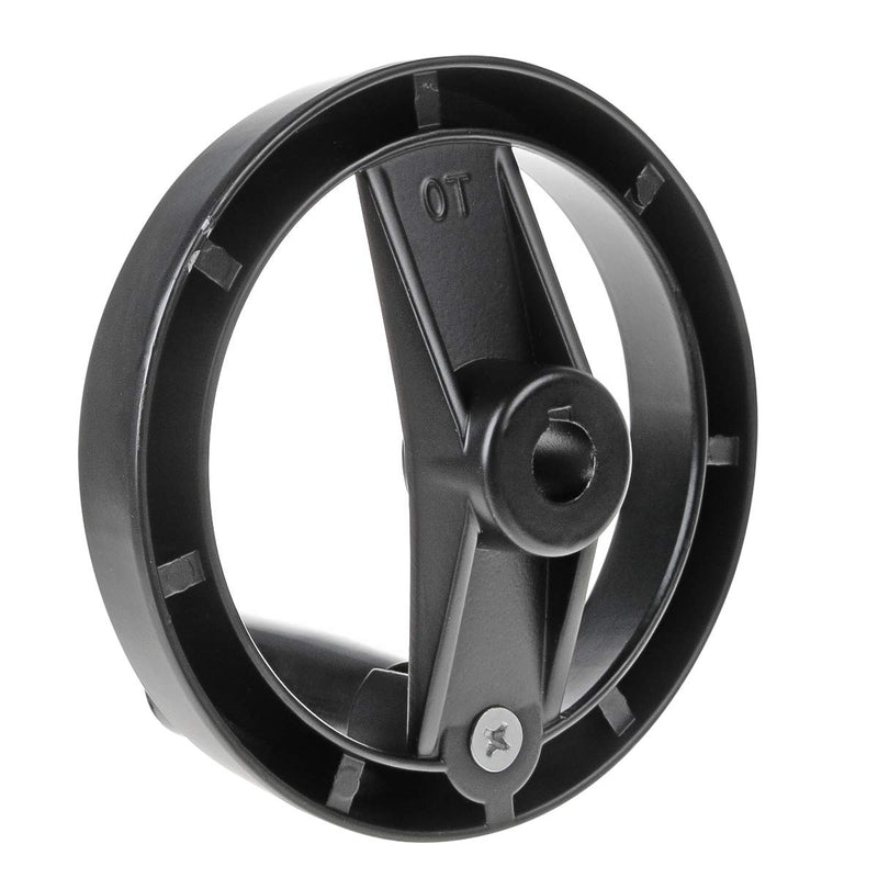 [Australia - AusPower] - YXQ 4.9 inch 2 Spoke Hand Wheel with Folding Revolving Handle Black for Milling Machine, 12mm Center Bore Diameter 