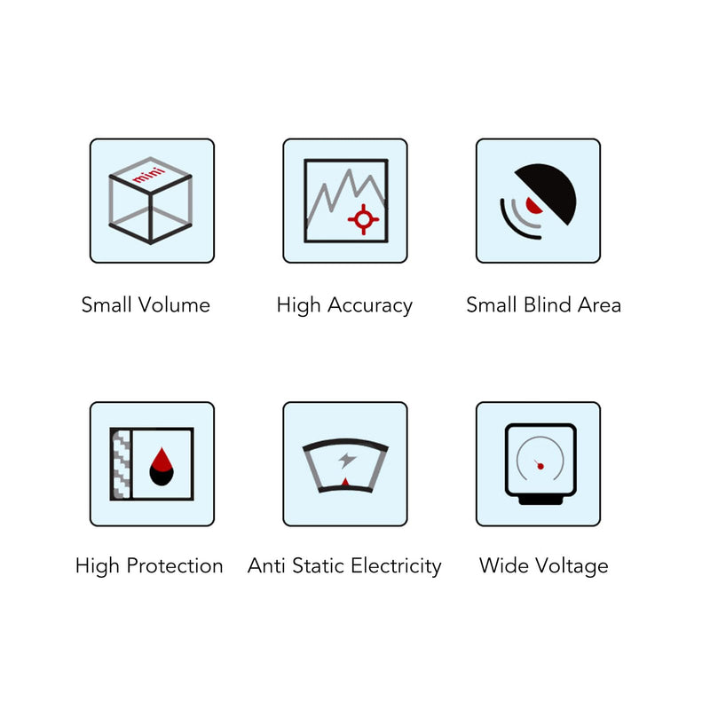 [Australia - AusPower] - Superior Underwater Distance Sensor Perfect for Swimming Pools Detecting Up to 6 Meters Requires DC5 24V Ultrasonic (UART Controlled ≤7mA 14ms) UART Controlled ≤7mA 14ms 