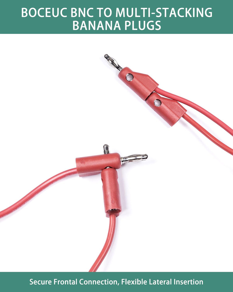 [Australia - AusPower] - BNC Test Leads, BNC (F) to Multi-Stacking Banana Plugs, Test Lead Breakout Cable for Multimeter, 5A Current Rating, 1 Pack Female Plug 