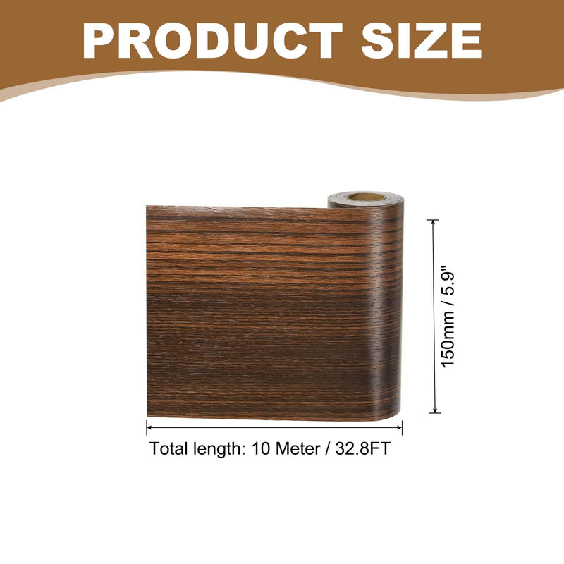 PATIKIL 6 Inch x 66ft Wood Grain Repair Tape, Self Adhesive Realistic Textured Repair Tape Patch for Floor Door Table Cabinets Desk, Brown Wood
