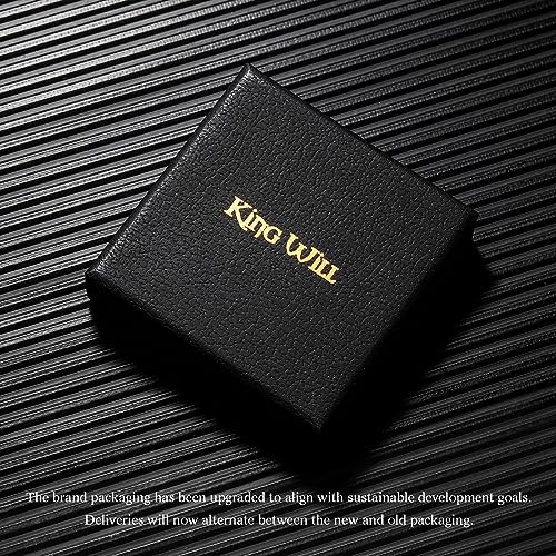 King Will 8mm Prayer Cross Ring Basic/Spinner Stainless Steel Ring Gold Silver Wedding Band Bible Engraved Rings High Polished P 1/2(56.97mm) Stainless Spinner B - Silver & Black Hammered Edge