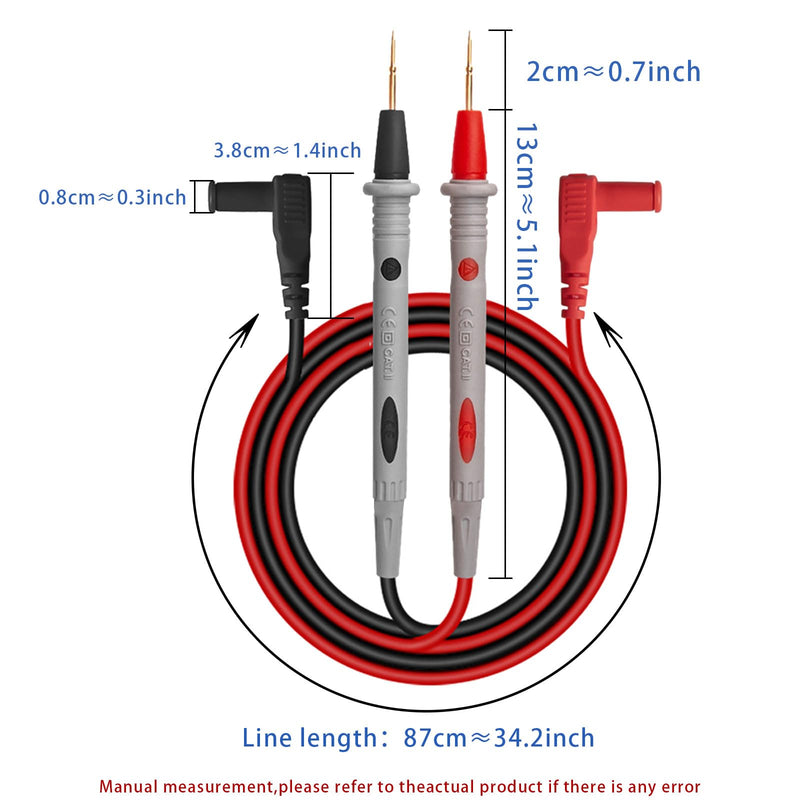[Australia - AusPower] - Multimeter Test Leads 41.3 inch/105 cm，Multimeter Probes 1000V 20A Meter Leads for Electronic Clamp Tester 