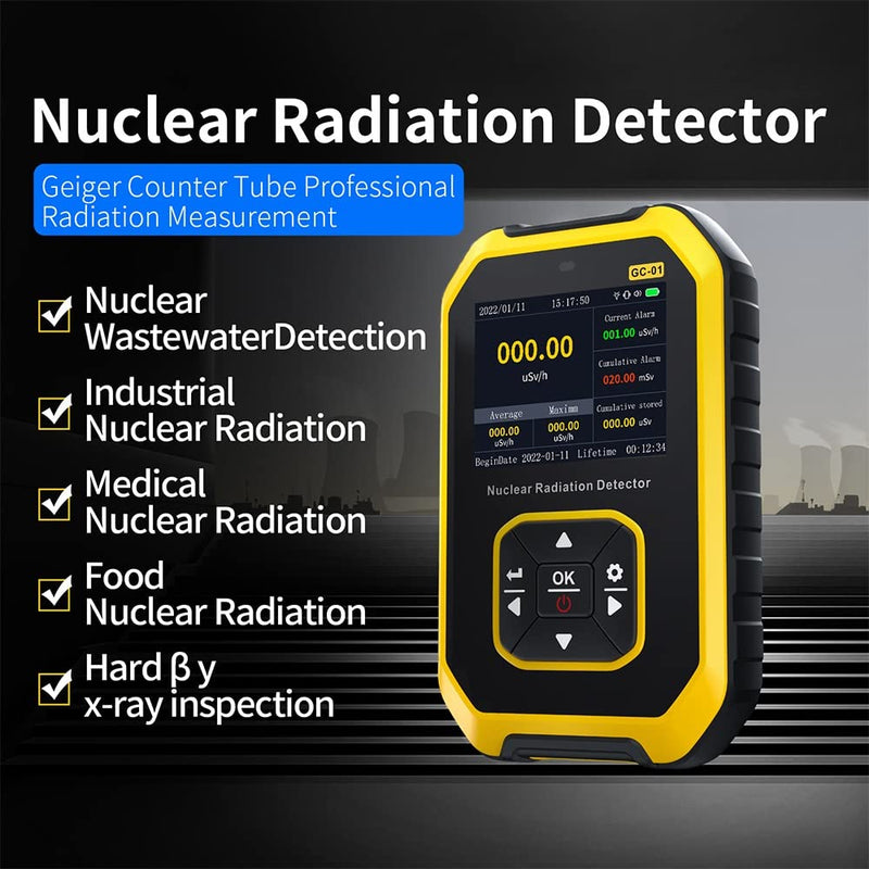 [Australia - AusPower] - Jadeshay GC01 Geiger Counter Nuclear Radiation Detector Personal Dosimeter X-Ray Radio Activity Tester with LCD Display 