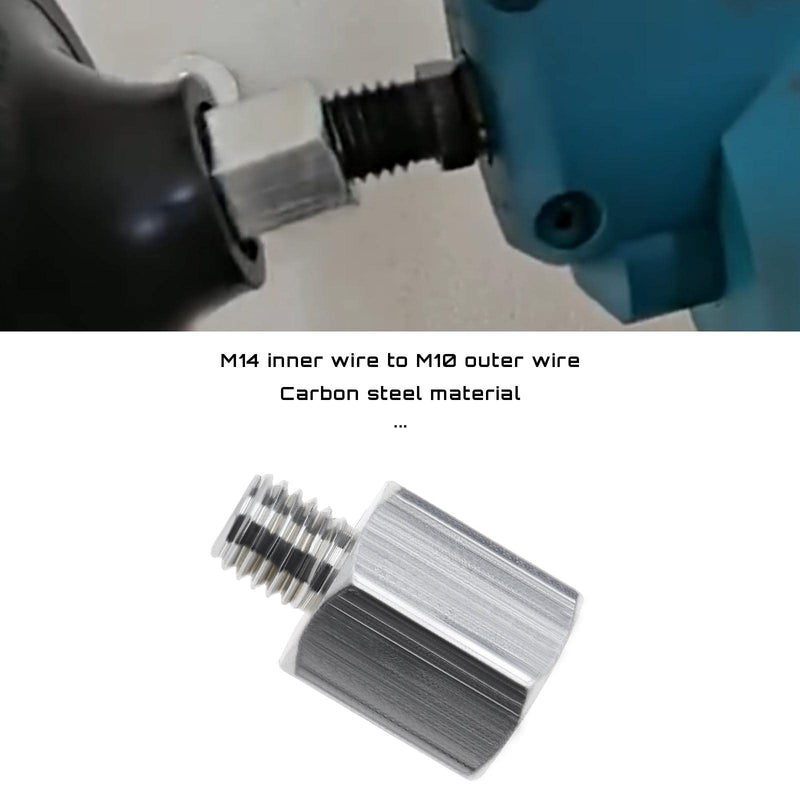 [Australia - AusPower] - ECSiNG M14 Female Thread to M10 Male Thread Adapter for Angle Grinder Polisher Drill Interface Connector Converter Adapter Power Tool Accessories Carbon Steel 