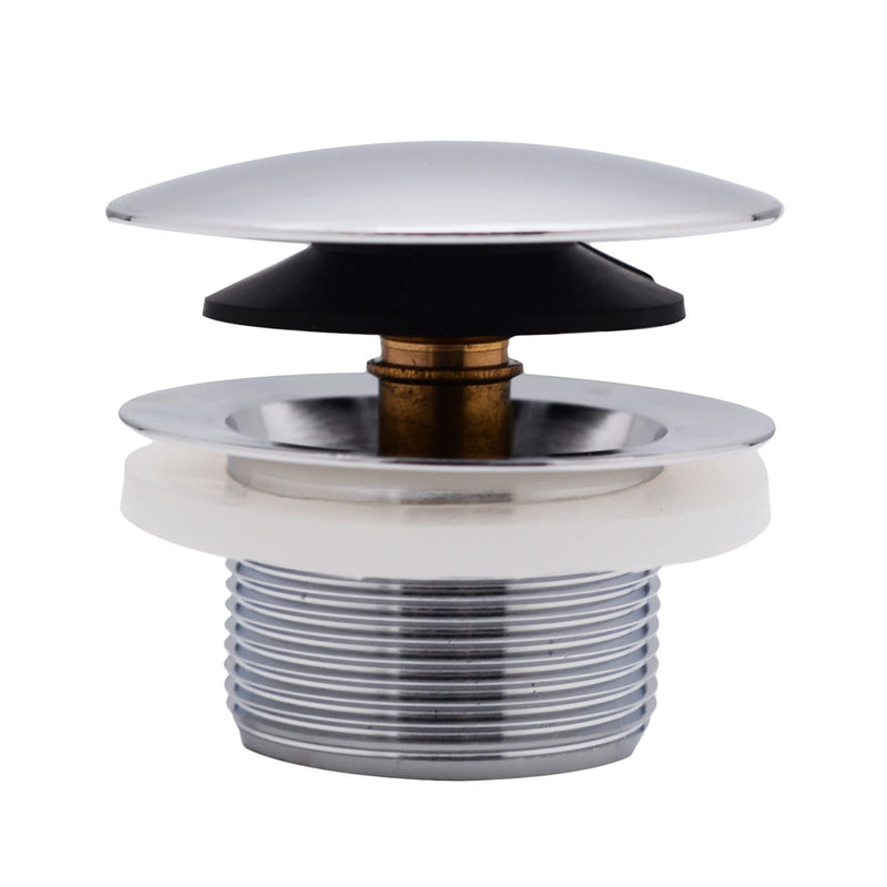 Westbrass D398R-26 1-1/2" NPSM Coarse Thread Mushroom Tip-Toe Bathtub Drain Stopper, Polished Chrome 1-Pack