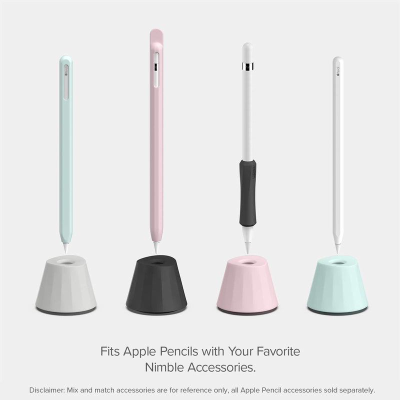 [Australia - AusPower] - UPPERCASE NimbleSleeve Premium Silicone Case Holder Protective Cover Sleeve for iPad Apple Pencil 2nd Generation Only (White) White 