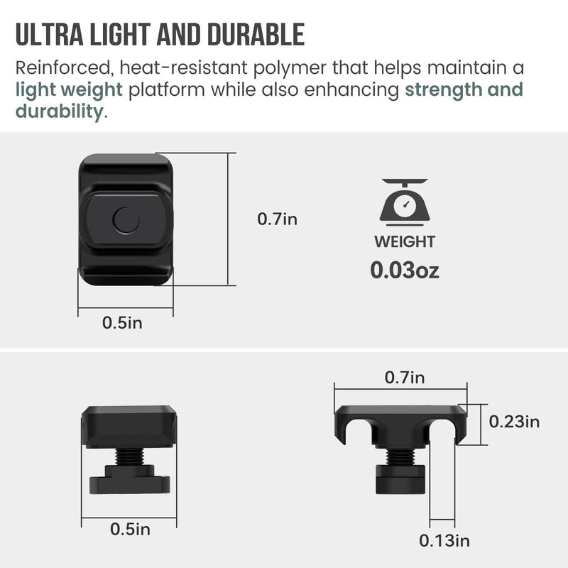 [Australia - AusPower] - CGM909 Pressure Switch Cable Guides Compatible with M-LOK System, FlashLight Laser Wire Management Clips 8 Pack - Black 
