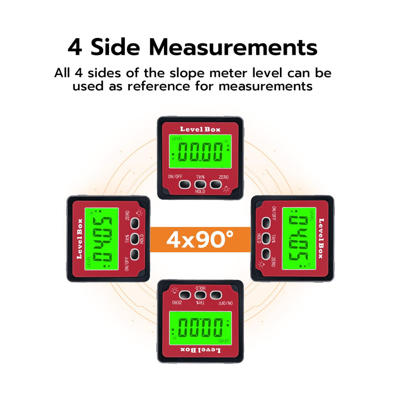 [Australia - AusPower] - Mcbazel Digital LCD Protractor Inclinometer, Angle Finder Inclinometer 