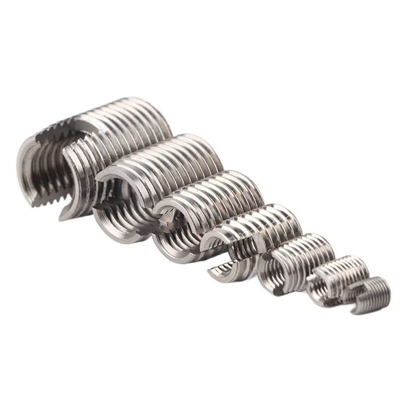 [Australia - AusPower] - AUNMAS 50Pcs Threaded Inserts, M3 M4 M5 M6 M8 M10 Stainless Steel Self Tapping Thread Insert Screws with Storage Case Thread Reinforce Repair Tool 