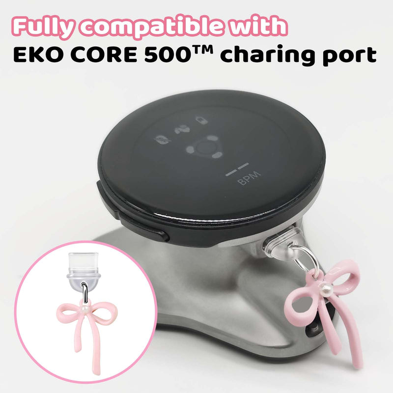 [Australia - AusPower] - 6 Pack Dust Plug Charm for EKO CORE 500,Bling Butterfly Anti Dust Plug Cover Charging Port Protector Cap with Cleaning Brush for EKO Core 500 Digital Stethoscope 