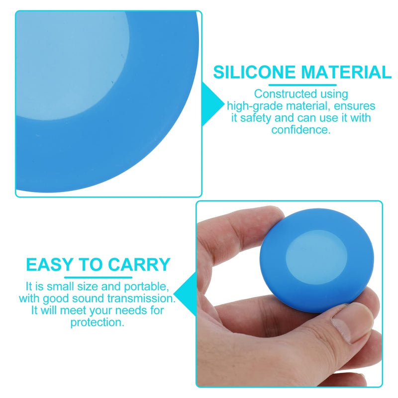 [Australia - AusPower] - POPETPOP 10Pcs Stethoscope Head Covers : Universal Silicone Stethoscope Diaphragm Covers for Doctor Nurse, Easy Installation, 1.77X1.77X0.08inch (Blue) Blue 