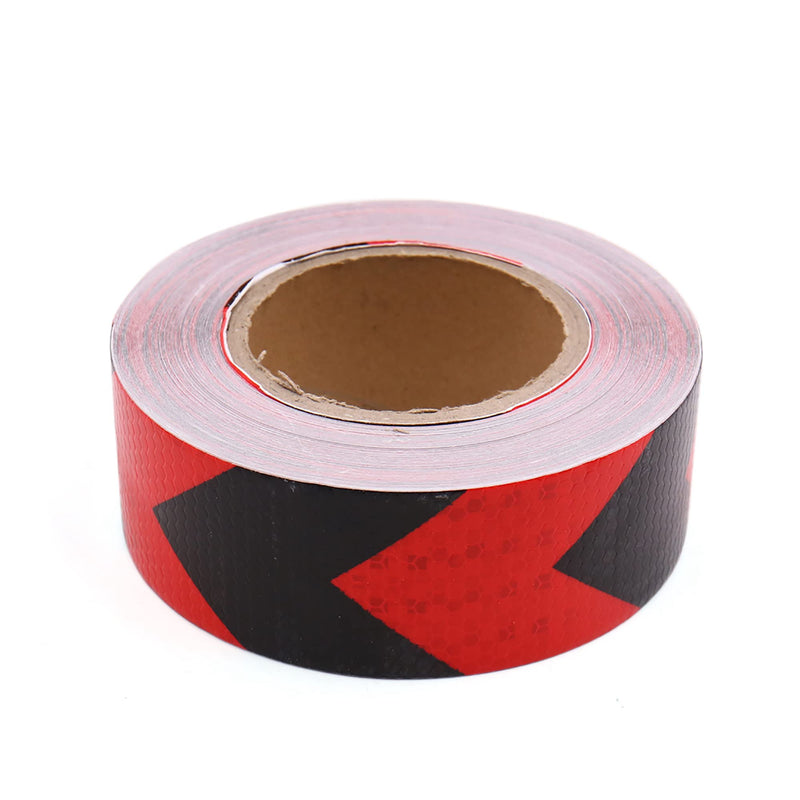 uxcell Red Black Arrows Printed Reflective Safety Warning Conspicuity Tape Sticker 25M