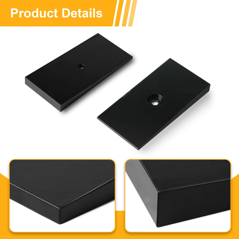 2.5" Wide 4° Degree Steel Leaf Spring Shims 800061 2PCS (Black) Black