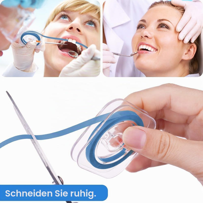 OFFCUP Tooth Sandpaper, Dental Sanding Strips Ultra-Fine 30μm Grit Size Interdental Sanding Tools, Dental Polishing Strips Portable Tooth Sandpaper for Polishing Teeth (6 mx 4 mm, Blue) 4 mm Blue (30 Μm)
