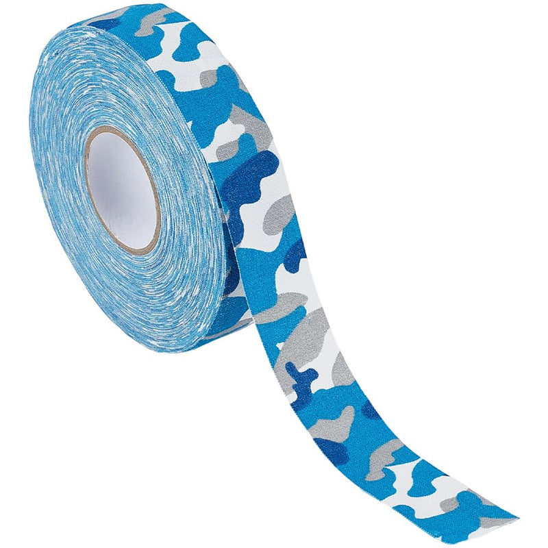 27.43 Yards Blue Camo Tape Cool Camouflage Pattern Athletic Sport Muscles Protective Non Slip Ice Hockey Pucks Skiing Stick Bat Racket Grip Polycotton Duct Tapes for DIY Craft Supply Box