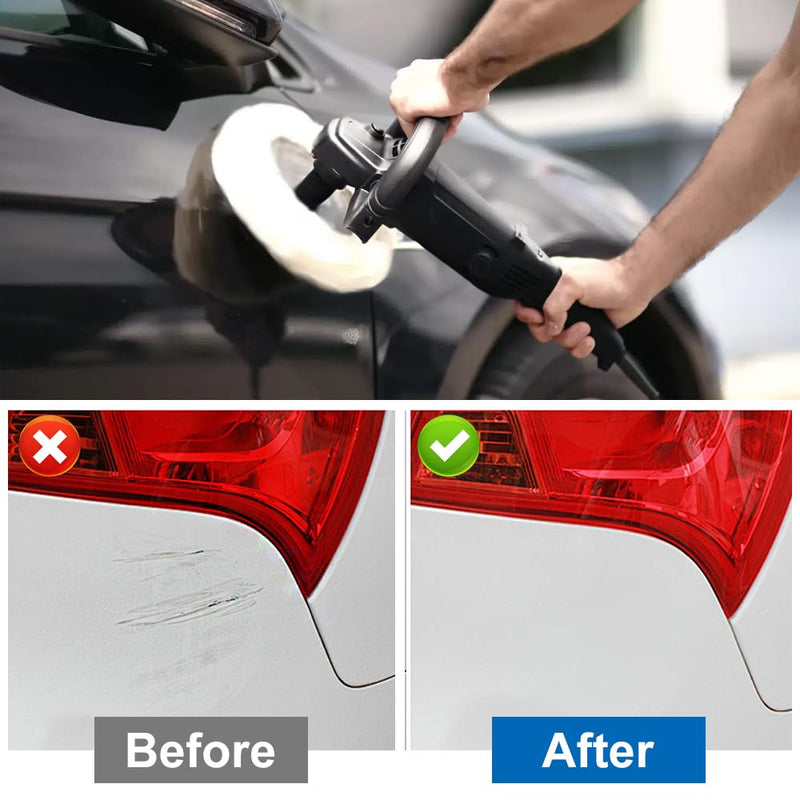 [Australia - AusPower] - Pack of 4 Lambswool Polishing Hoods Suitable for 220 mm-250 mm Polishing Machines for Einhell Cordless Car Polisher Ce-Cb 18/254 Li&Cc-Po 90, Suitable for Car Paint, Metal Polishing and Wood Surface 