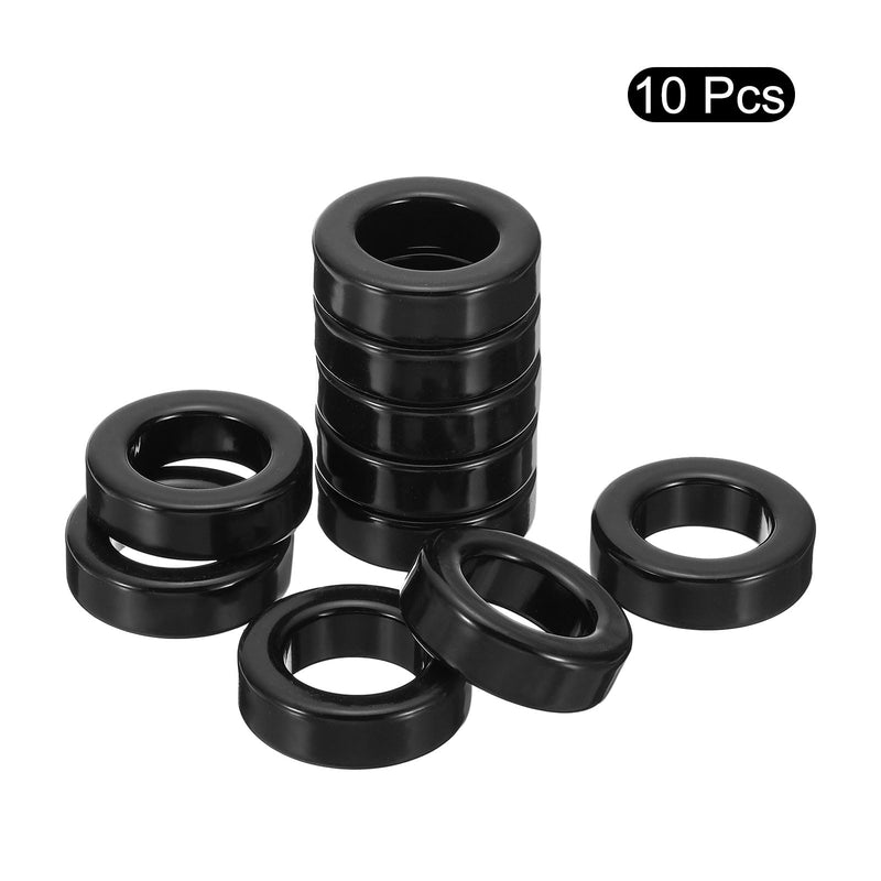 [Australia - AusPower] - uxcell 10Pcs Toroid Core, 23x36x13mm Iron Ferrite Chokes Ring Power Toroidal Transformer to Stabilize Signal Transmission Resist Electromagnetic Interference, Black 