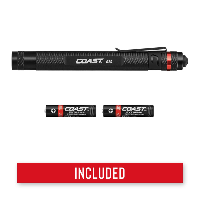 [Australia - AusPower] - Coast® G20 Inspection Beam LED Penlight with Adjustable Pocket Clip and Consistent Edge-to-Edge Brightness, Blue, 54 lumens (Pack of 2) Pack of 2 