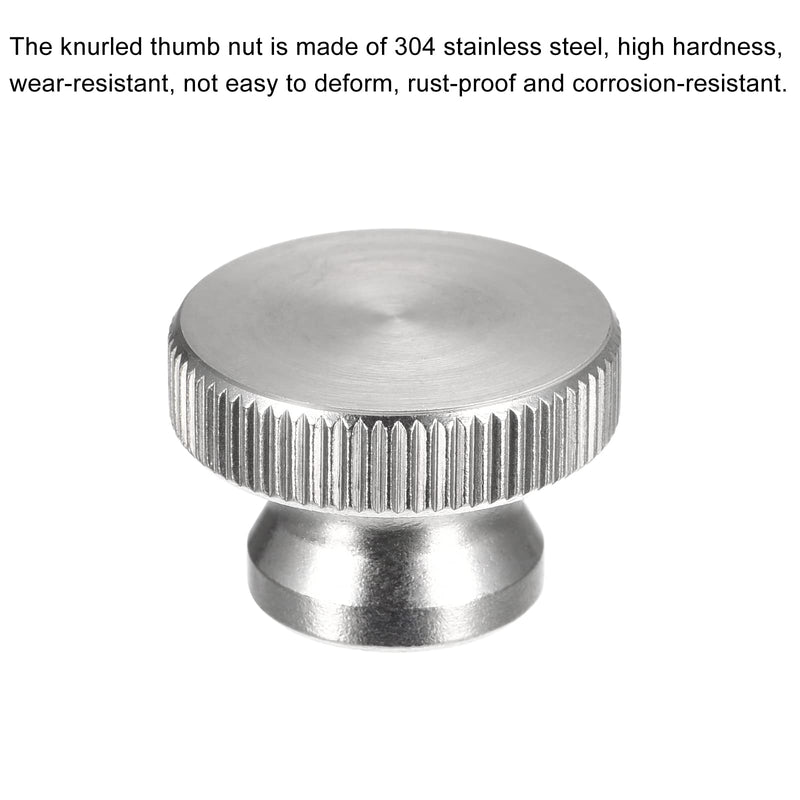 [Australia - AusPower] - uxcell Knurled Thumb Nuts, 2pcs M8 x D24mm x H16mm 304 Stainless Steel Knurled Nut with Collar High Head Blind Hole Knurled Thumb Nuts for 3D Printer Parts M8 x 24mm x 16mm 2 