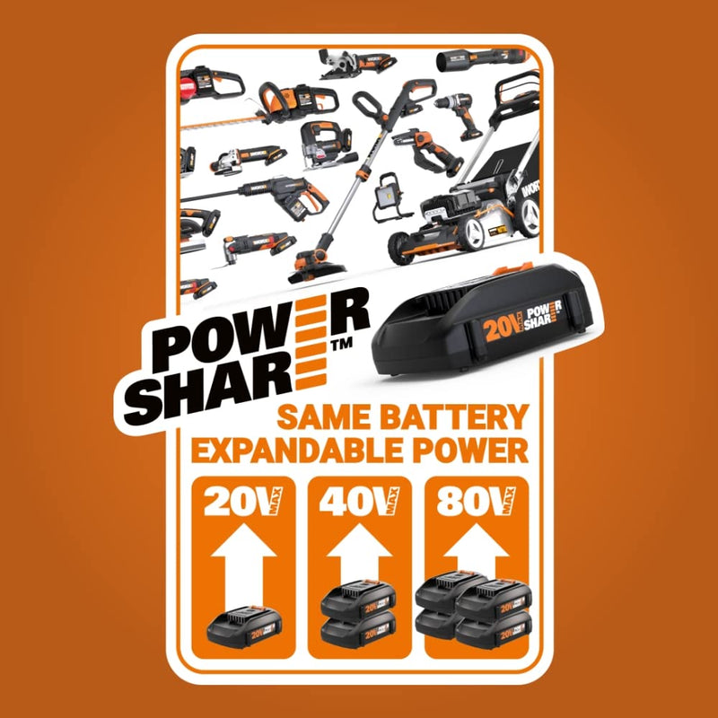 [Australia - AusPower] - Worx 20V Power Share Full-Size Hot Glue Gun WX045L.9- (Tool Only) 20V Glue Gun (Tool Only) 
