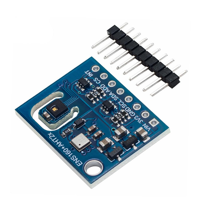 [Australia - AusPower] - HiLetgo ENS160+AHT21 Carbon Dioxide Sensor CO2 eCO2 VoCs TVOC Gas Sensor Temperature Humidity Sensor Air Quality Monitoring Sensor Replace CCS811 