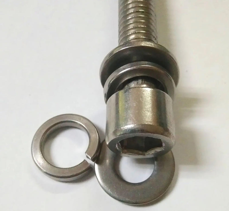 [Australia - AusPower] - 304 Stainless Steel Split Lock Washer Kit, Spring Lock Washer 1/4" 5/16" 3/8" 7/16" 1/2" 5/8",6Sizes/100Pcs 1/4" to 5/8"- 6Sizes Split style 