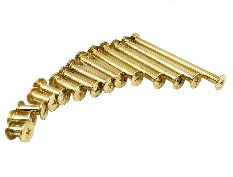 [Australia - AusPower] - Chicago Screws Binding Screws Posts Assortment Kit Brass Plated Steel 180-Piece 