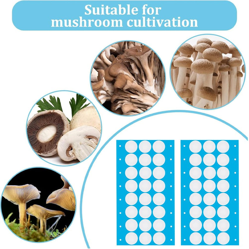 [Australia - AusPower] - GORGECRAFT 144Pcs 6 Sheet Synthetic Filter Sticker Disc 20mm Adhesive Monotub Filter Discs 0.3μm Wide Mouth Mason Jar Filters Patch Tape for Mushroom Growing Supplies Filter Pad Replacements 