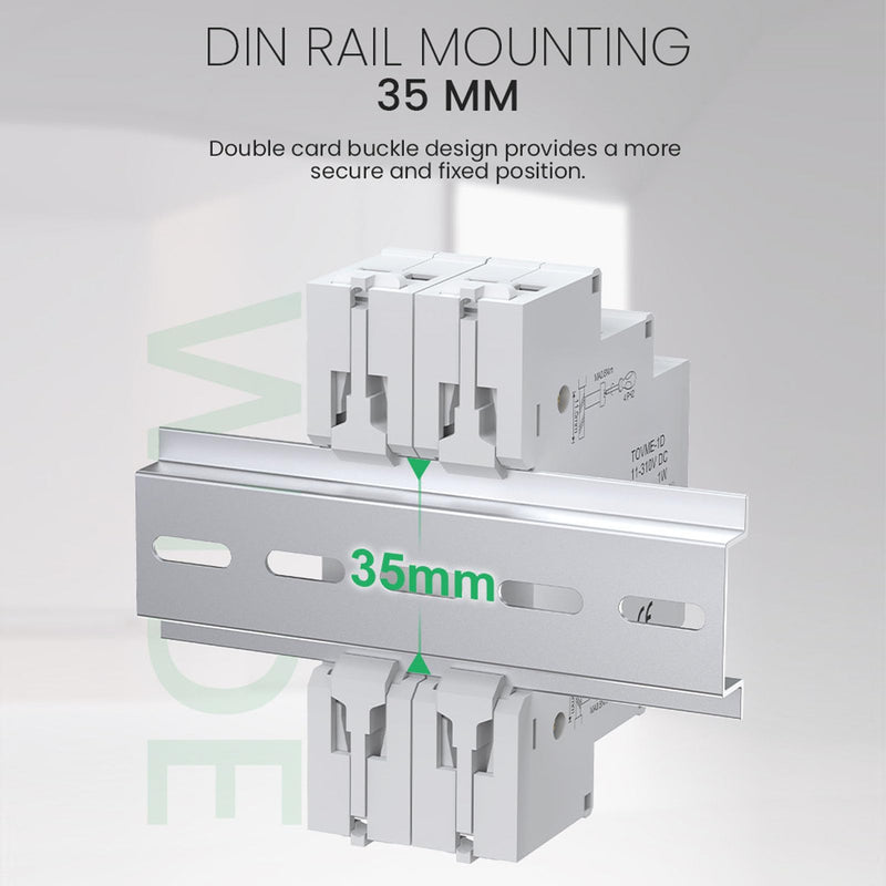 [Australia - AusPower] - DIN Rail Voltmeter LCD Digital Display Isolated Triple Way Modular Voltage Meter DC 11 to 310V Easy to Inllustion 