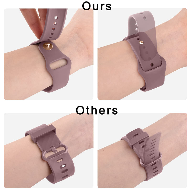 [Australia - AusPower] - Vancle Silicone Bands Compatible with fitbit versa 2 watch bands women men, Soft Breathable Sport Replacement Wristbands for Fitbit Versa 2 / Fitbit Versa/Versa Lite/Versa SE Smoke Purple 