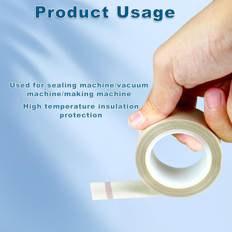 3 Different Size Teflon Tape Fiberglass High Temperature PTFE Fabric Roll with Adhesive