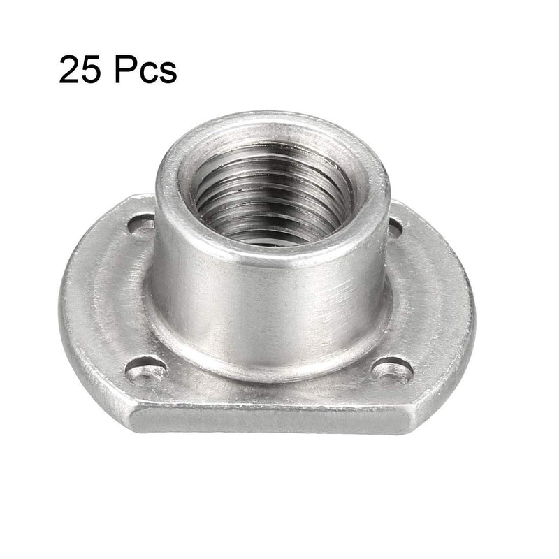 [Australia - AusPower] - uxcell Weld Nuts,7/16-20 Tab Base Carbon Steel Machine Screw 4 Projection Silver 25Pcs 