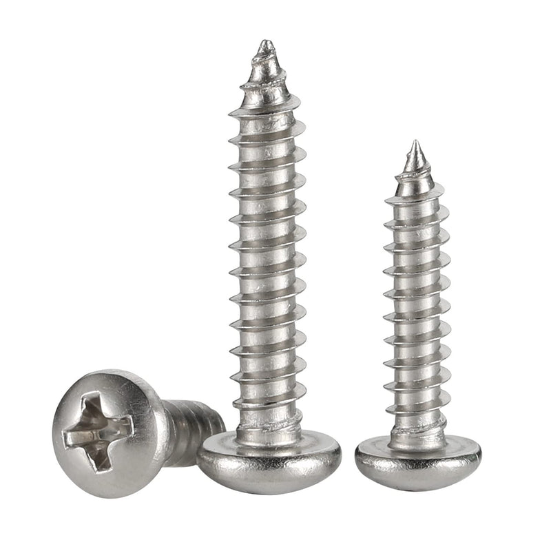 [Australia - AusPower] - #8 x 1-1/2" Pan Head Self Tapping Screw, Pan Head Sheet Metal Screws Wood Screws, Stainless Steel 304 (18-8), 100 Pack #8 x 1-1/2" 