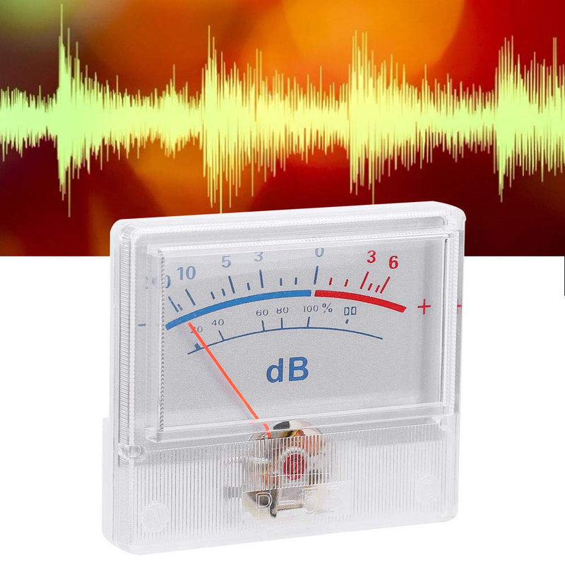 [Australia - AusPower] - Walfront VU Meter Power Amplifier High Precision DB Meter for Mixer Recording Studio Audio Testing Tool with Pointer Dial -20 to +6dB 