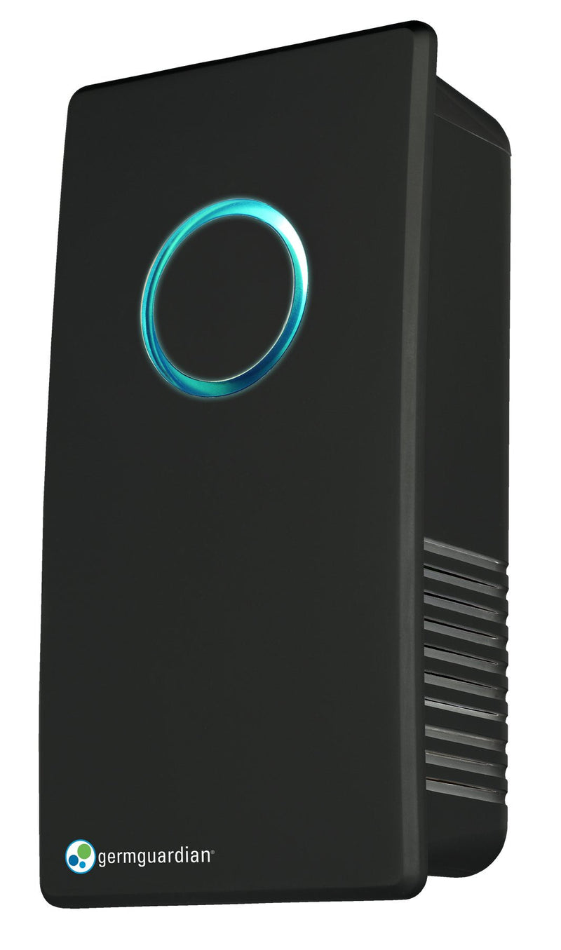 [Australia - AusPower] - Germ Guardian GG1100B 7” Pluggable Small Air Purifier, Small Room Wall Air Sanitizer, Freshens Air, UV-C Light Kills Germs, Reduces Odors From Pets, Cooking, Mold, GermGuardian, 1-Yr Wty (Black) Black Onyx 2.36x3.5x6.89 Inch (Pack of 1) 