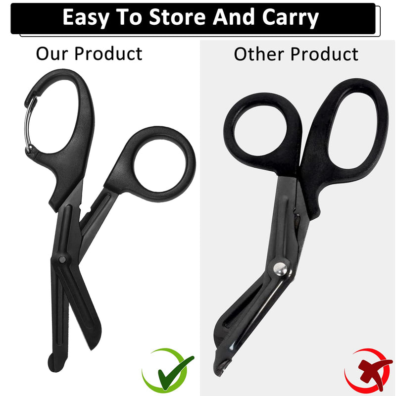 [Australia - AusPower] - 2 Pack Trauma Shears, 5.8 Inch Stainless Steel Medical Scissors, Bandage Scissors with Carabiner, Nursing Scissors Surgical Scissors for Nurses, Doctors, Nursing Students, EMT and EMS 