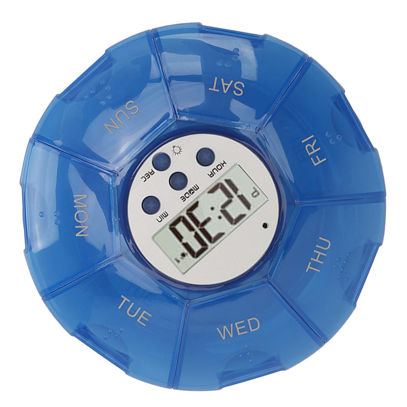 [Australia - AusPower] - Case with Alarm, Weekly Medicines Setting Up Voice Reminders with Recording Playback Function 7 Day Medication Times Dispenser The Elderly Blind Person 
