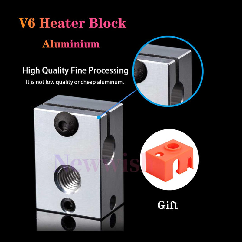 [Australia - AusPower] - Prusa i3 MK3S+Hotend 24V 40W Upgrade Kit for Prusa i3 MK3,MK3S,MK3S+3D Printer V6 Hotend 24V Replacement Parts,V6 Bi-Metal Heatbreak,V6 Hardened Steel Nozzle 0.4mm,Heater Block Aluminum. Prusa i3 MK3 Hotend Hardened Steel Nozzle Kit 