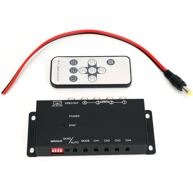 [Australia - AusPower] - Toughsty™ 4Ch Mini Color Video Quad Splitter Multiplexer Processor Switcher for CCTV Security Camera 