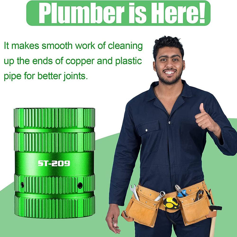 [Australia - AusPower] - Kopinma PE Pipe Deburrer, Indoor and Outdoor Deburrer for Copper, 2 in 1 Copper Pipe Deburring Universal Copper Pipe Pipes for Copper PVC, Hoses and Pipe Reamer 