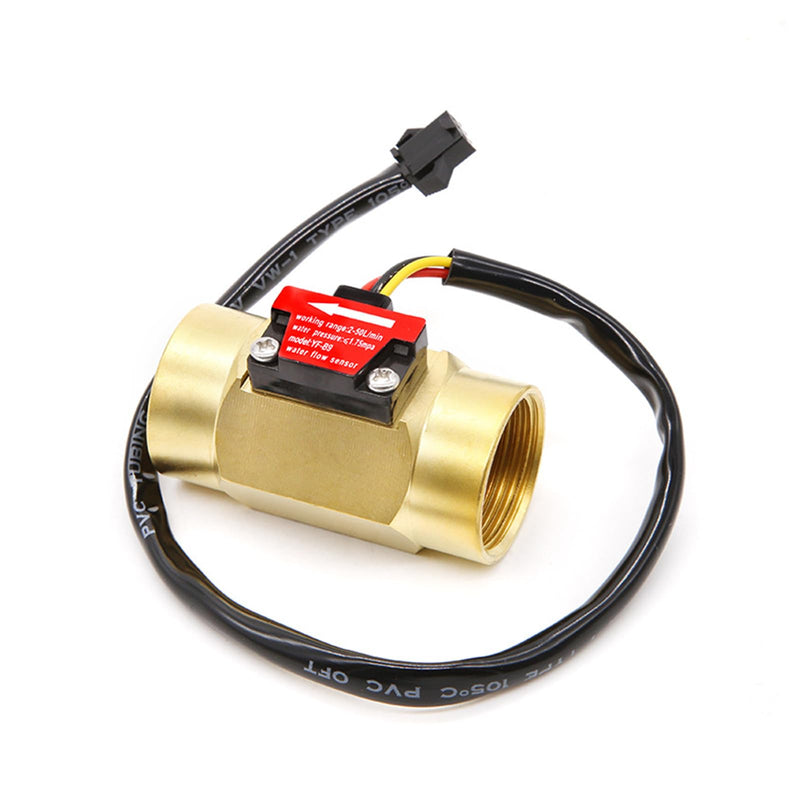 G3/4 Water Flow Sensor, Flow Sensor Water 3/4 Inch Flow Meter | Water Flow Hall Sensor Flow Switch Water Flow Switch 1-30L/min