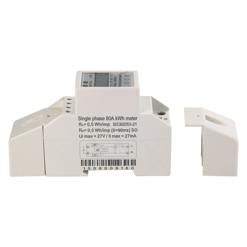 [Australia - AusPower] - BAYM® 5(80) A 120V 60HZ Single Phase Din Rail KWH Watt Hour Din-Rail Energy Meter LCD KWH 80A 